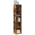 vidaXL CD skrinky 2 ks dymový dub 21x16x93,5 cm spracované drevo