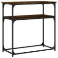vidaXL Konzolový stolík dymový dub 75x35,5x75 cm kompozitné drevo