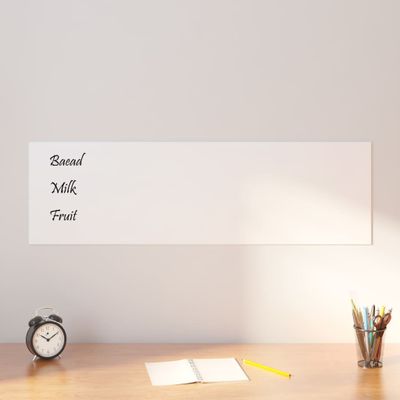 vidaXL Nástenná magnetická tabuľa biela 100x30 cm tvrdené sklo