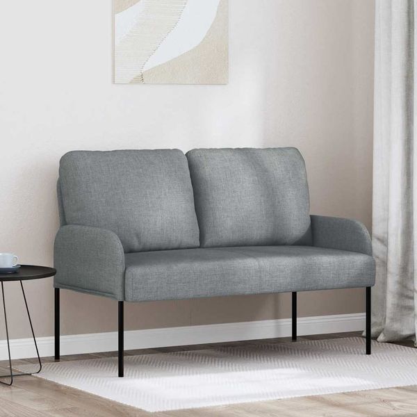 vidaXL Pohovky s vankúšom 110cm Svetlosivá Preglejka