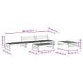 vidaXL 5-dielna záhradná sedacia súprava sivá borovicový masív