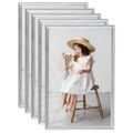 vidaXL Fotorámiky na stenu, koláž 5 ks, strieborné 42x59,4 cm
