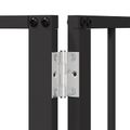 vidaXL Psia brána 2 Panels Čierna 100 x 100 cm Pozinkovaná oceľ