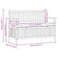 vidaXL Úložná lavička 2 -Seater 120 x 63 x 84 cm Obdĺžnikový