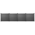vidaXL Záhradné plotové panely 4 ks, 774 cm, sivé