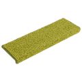 vidaXL Schodové rohože 30 ks 65x21x4 cm zelené s obdĺžnikovým okrajom