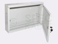 Kovový rozvádzač montážna skriňa 540x350x120 mm TPR-2U, chrbát plech, lesklá biela