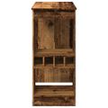 vidaXL Barový stôl s policami staré drevo 90x47,5x103,5cm kompoz.drevo