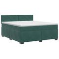 vidaXL Posteľ boxspring s matracom Tmavozelená 140 x 200 cm Zamat