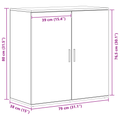 vidaXL Servírovacia skriňa Remeselný dub 79 x 38 x 80 cm