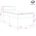 vidaXL Posteľ boxspring s matracom Tmavomodrá 90 x 200 cm Zamat