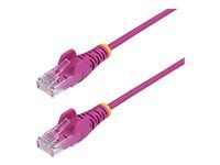 25 cm ružový tenký CAT6 ethernetový kábel - N6PAT25CMPKS