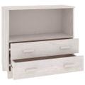 vidaXL Komoda HAMAR, biela 85x35x80 cm, borovicový masív
