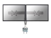 Montážna sada - plný pohyb - pre displej LCD - strieborná - veľkosť obrazovky: 10"-24" - upevnenie svorkou, upevniteľné na stôl