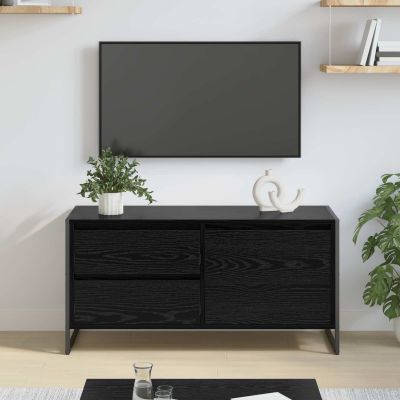 vidaXL TV skrinka Čierny dub 100 x 36 x 49.5 cm Kompozitné drevo