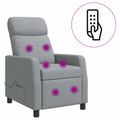 vidaXL Masážne relaxačné kreslo Svetlosivá Látka