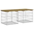 vidaXL Záhradná lavička gabiónový dizajn 103x44x42 cm impreg. borovica
