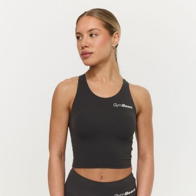 Dámsky športový top BEAT Charcoal - GymBeam, veľkosť S