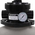 vidaXL Bazénový pieskový filter so 4 polohovým ventilom sivý 350 mm