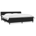 vidaXL Posteľný rám boxsping s matracmi čierna 200x220 cm zamat