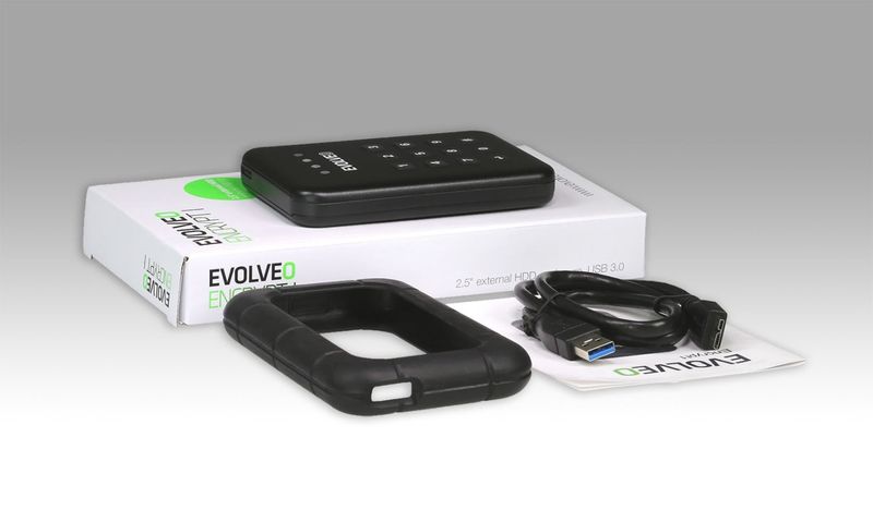 EVOLVEO 2.5'' Encrypt 1, externý rámček na HDD, USB 3.0