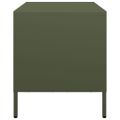 vidaXL TV skrinka olivovozelená 68x39x43,5cm oceľ valcovaná za studena