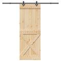 vidaXL Posuvné dvere NARVIK Prírodná a čierna 85 x 210 cm (213,5 cm)