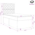 vidaXL LED boxspring posteľ s matracom Svetlosivá 80 x 200 cm Zamat
