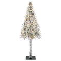vidaXL Vianočný stromček s 150 LED-i Biela 150 cm PE a oceľ