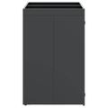 vidaXL Úložisko na 2 koše Wheelie Antracit 136 x 77,5 x 121,5 cm