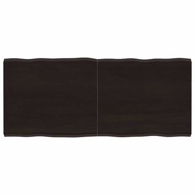vidaXL Stolová doska tmavohnedá 140x60x(2-4)cm ošetrený masív hrany