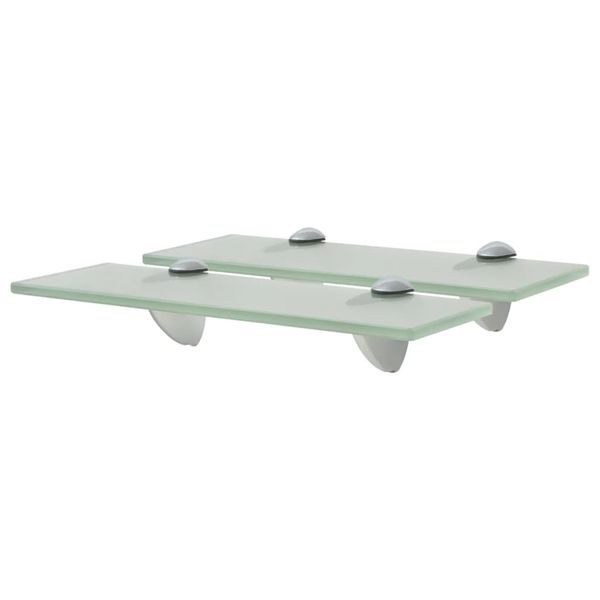 vidaXL Nástenná polička 2 ks sklo 30x20 cm 8 mm