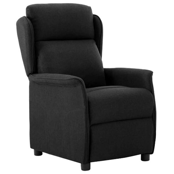 vidaXL Polohovacie kreslo Čierna 66,5 x 94 x 101,5 cm Polyester