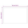 vidaXL Zrkadlo do kúpeľne s LED Priehľadná 90 x 60 cm tvrdené sklo
