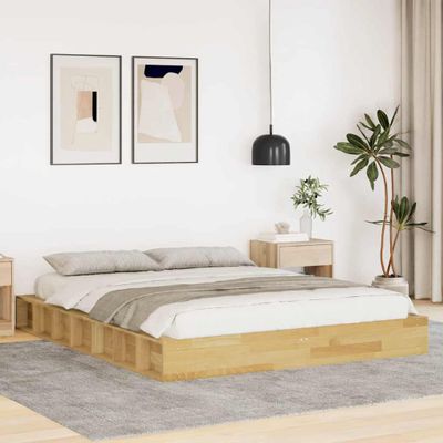 VidaXL Rám postele bez matraca 160x200 cm Dub z masívneho dreva