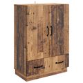 vidaXL Servírovacia skriňa so zásuvkou Staré drevo 66 x 34,5 x 92 cm