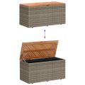 vidaXL Záhradný úložný box sivý 110x50x54 cm polyratan akáciové drevo