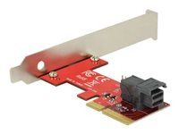 Radič úložiska - 2.5" - M.2 Card - nízky profil - PCIe 3.0 x4