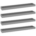 vidaXL Terasové nástenné police 4 ks sivé 80x15x4 cm MDF