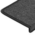 vidaXL Schodové rohože 30 ks 65x21x4 cm antracitové s obdĺžnikovým okrajom