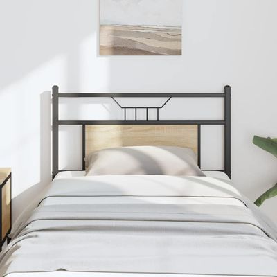 vidaXL Náhradné čelo postele, dub sonoma 80 cm, kompozitné drevo a oceľ