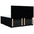 vidaXL Posteľný rám boxspring s matracom čierny 180x200 cm látka