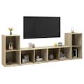 vidaXL TV skrinky 4 ks, dub sonoma 72x35x36,5 cm, kompozitné drevo