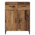 vidaXL Servírovacia skriňa Staré drevo 69,5 x 34 x 90 cm