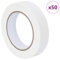 vidaXL Pásky na maliarske maskovanie 50 ks Biela 25mm x 50m Papier