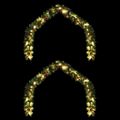 vidaXL Vianočná girlanda 2 ks 600 LED Zelená 20 m PVC