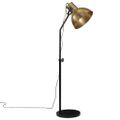 vidaXL Podlahová lampa 25 W starožitná mosadzná 30x30x90-150 cm E27