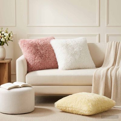 vidaXL Poťah na podložku 6 pcs HEERLEN Biela 45 x 45 cm PV fleece