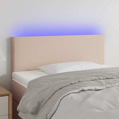 VidaXL Čelo postele kapučínové 100x5x78/88 cm umelá koža