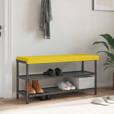 vidaXL Vankúš na lavičku Látka Svetložltá Hĺbka 35 cm